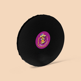 12-Inch Black Round Canvas Board